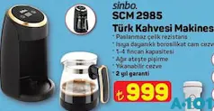 SİNBO SCM 2985 TÜRK KAHVESİ MAKİNESİ